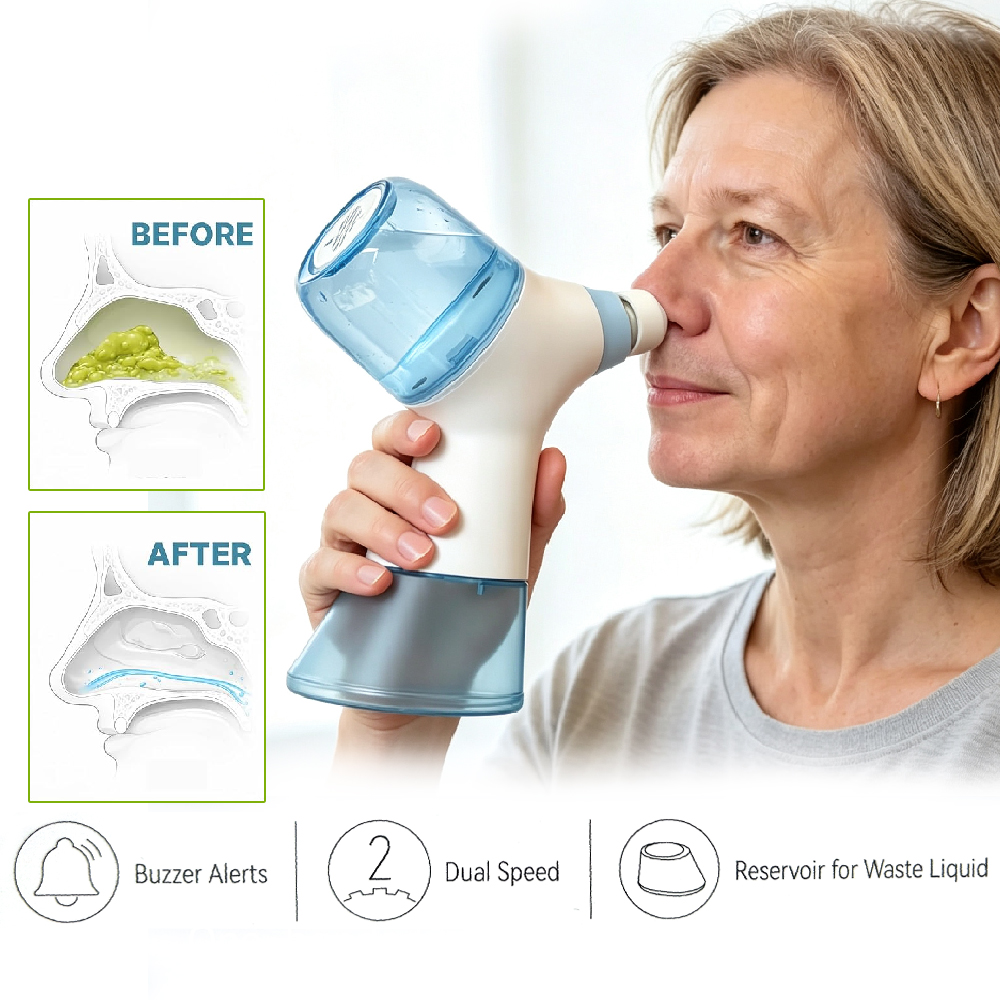 전기식 비강 세척 시스템, 물통 및 폐수통이 있는 비강 - Nasal Aspirator 리뷰 및 가격