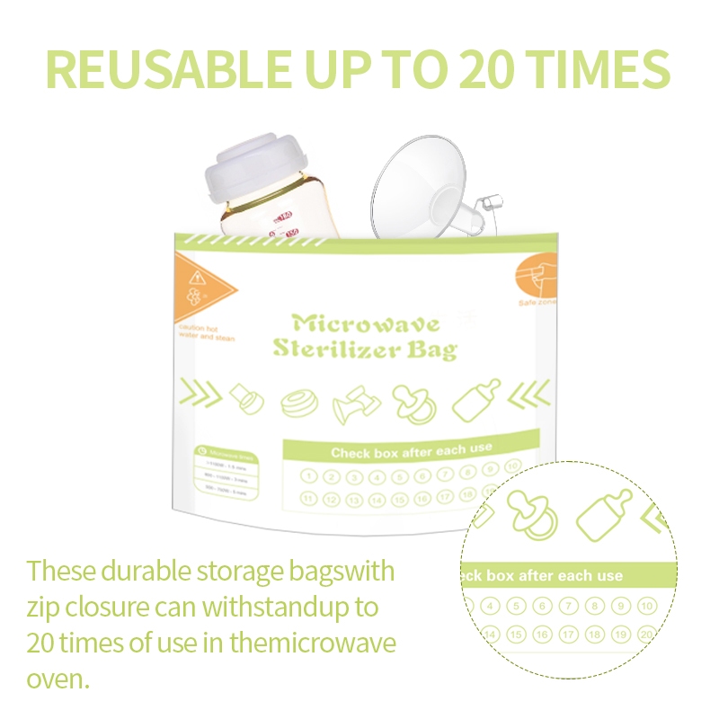 10개입 재사용 가능한 BPA 프리 전자레인지 살균 백 - Zwitsal Baby Products 리뷰 및 가격